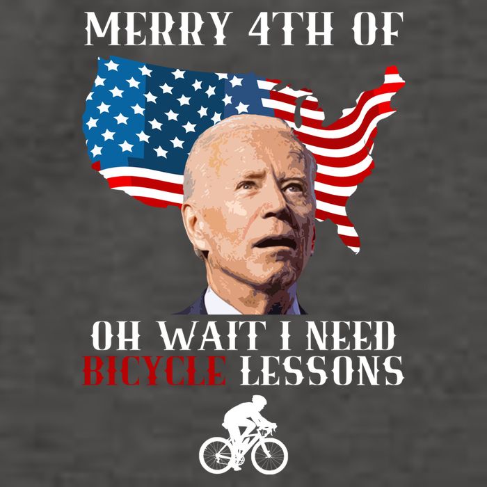 Funny Biden Bicycle Bike Lesson Merry 4th Of July Vector Backpack