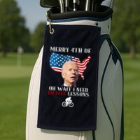 Funny Biden Bicycle Bike Lesson Merry 4th Of July Golf Towel