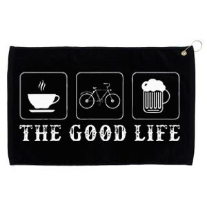 Funny Bicycle Beer Good Life Cycling Grommeted Golf Towel