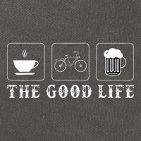Funny Bicycle Beer Good Life Cycling Cotton Canvas Backpack
