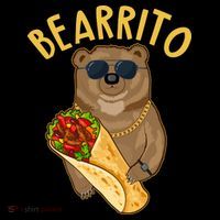 Funny Bearrito Bear Button