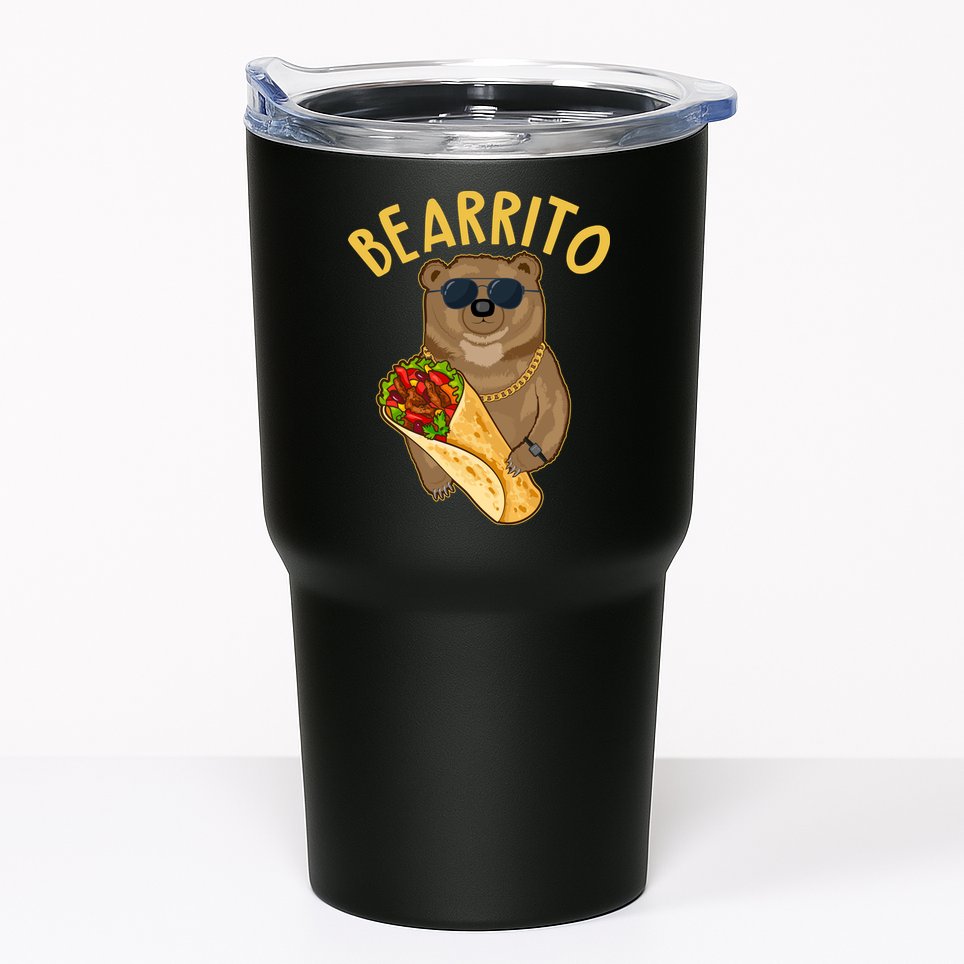 Funny Bearrito Bear Tumbler