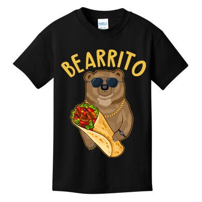 Funny Bearrito Bear Kids T-Shirt
