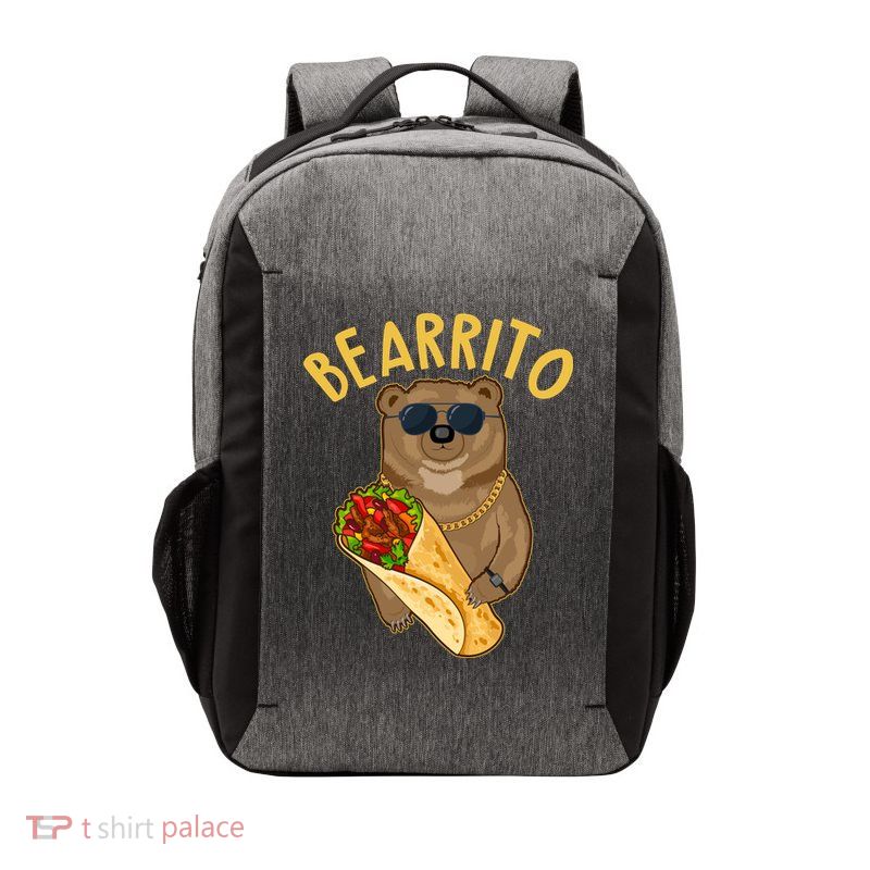Funny Bearrito Bear Vector Backpack