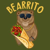 Funny Bearrito Bear Sustainable Bucket Hat