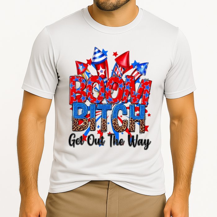 Funny Boom Bitch Get Out The Way Performance Shirt