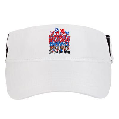 Funny Boom Bitch Get Out The Way Adult Drive Performance Visor