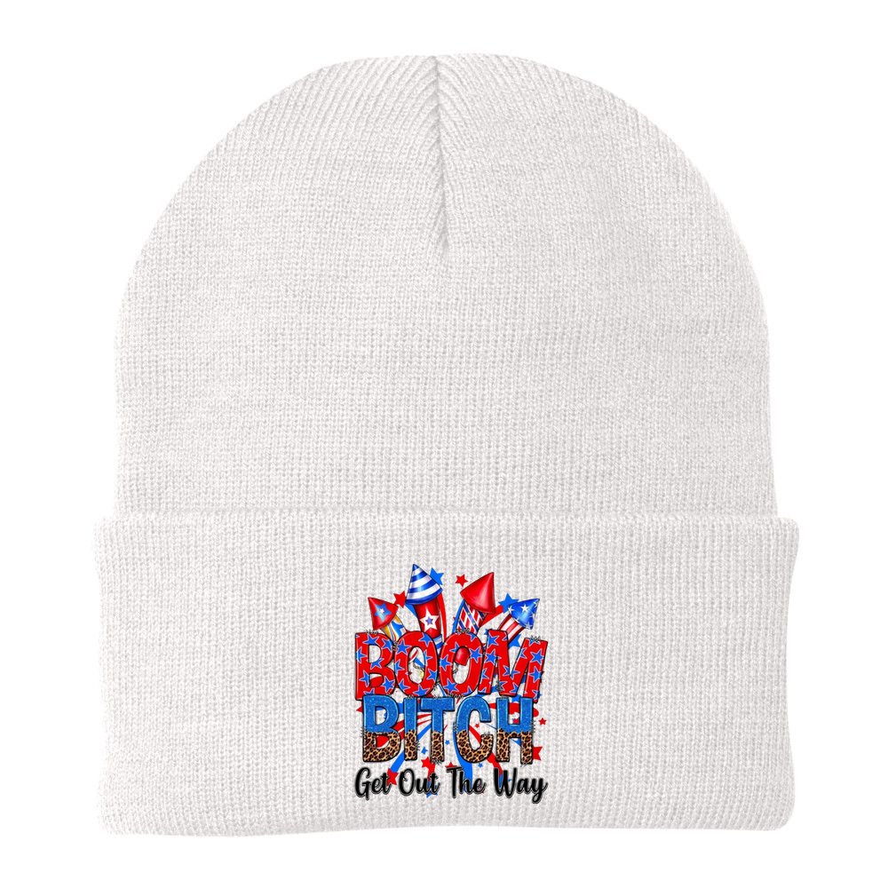 Funny Boom Bitch Get Out The Way Beanie