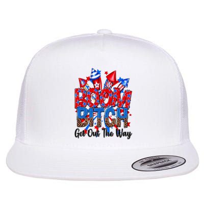 Funny Boom Bitch Get Out The Way Flatbill Hat