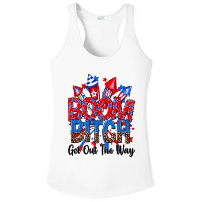 Funny Boom Bitch Get Out The Way Ladies PosiCharge Competitor Racerback Tank