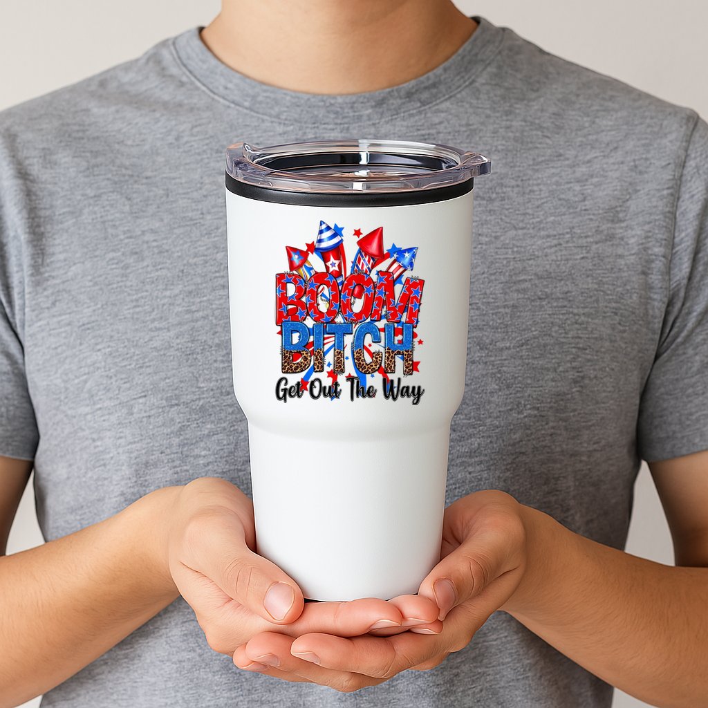 Funny Boom Bitch Get Out The Way Tumbler