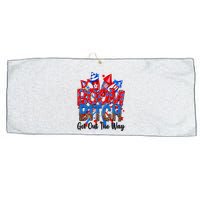 Funny Boom Bitch Get Out The Way Large Microfiber Waffle Golf Towel