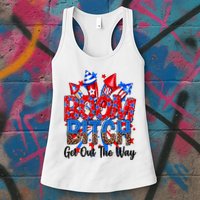 Funny Boom Bitch Get Out The Way Womens Tank Top