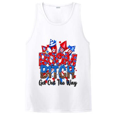 Funny Boom Bitch Get Out The Way PosiCharge Competitor Tank