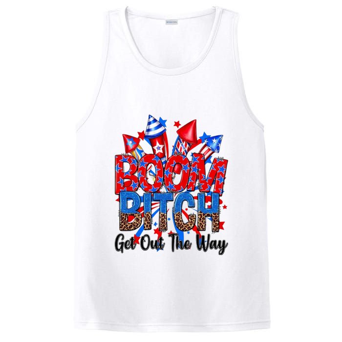 Funny Boom Bitch Get Out The Way PosiCharge Competitor Tank