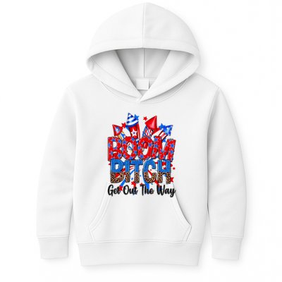 Funny Boom Bitch Get Out The Way Kids Hoodie