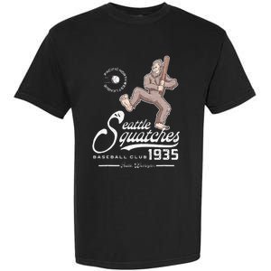 Funny Bigfoot Baseball Seatlle Squatches For Baseball Fan Garment-Dyed Heavyweight T-Shirt