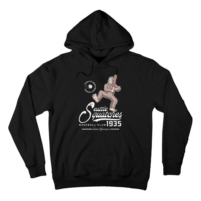 Funny Bigfoot Baseball Seatlle Squatches For Baseball Fan Hoodie