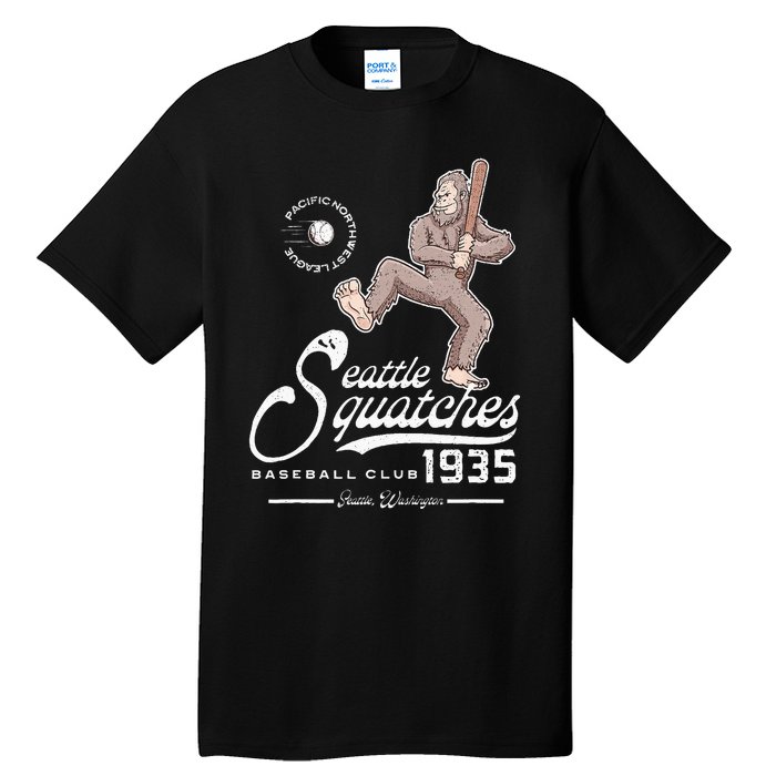 Funny Bigfoot Baseball Seatlle Squatches For Baseball Fan Tall T-Shirt