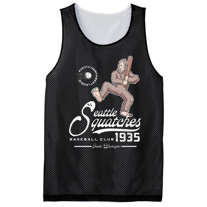 Funny Bigfoot Baseball Seatlle Squatches For Baseball Fan Mesh Reversible Basketball Jersey Tank