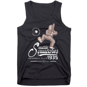 Funny Bigfoot Baseball Seatlle Squatches For Baseball Fan Tank Top