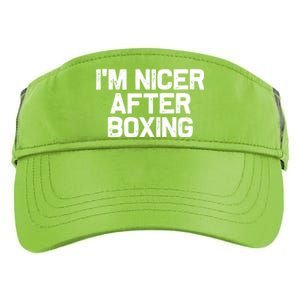 Funny Boxer Boxing Coach IM Nicer After Boxing Cool Gift Adult Drive Performance Visor