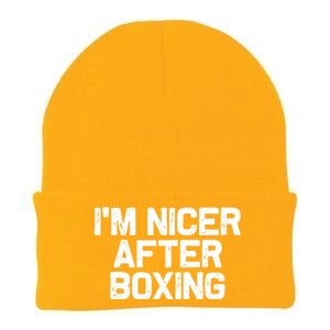 Funny Boxer Boxing Coach IM Nicer After Boxing Cool Gift Knit Cap Winter Beanie