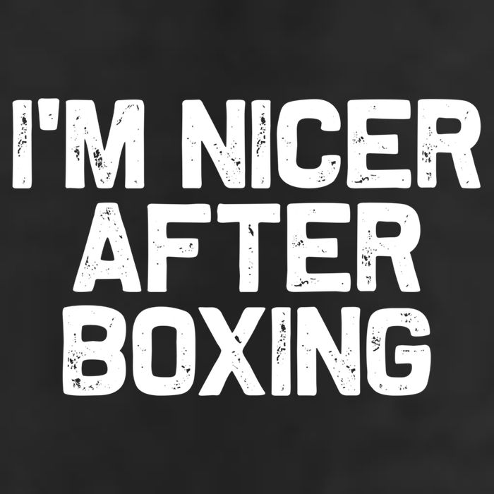 Funny Boxer Boxing Coach IM Nicer After Boxing Cool Gift 7 Panel Mesh Trucker Snapback Hat