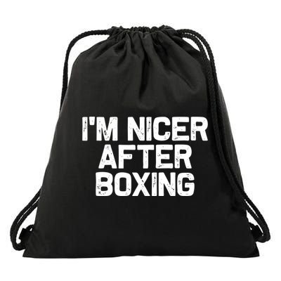 Funny Boxer Boxing Coach IM Nicer After Boxing Cool Gift Drawstring Bag