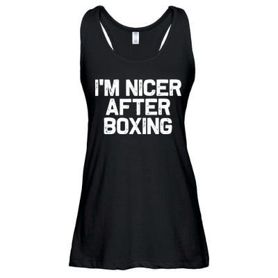 Funny Boxer Boxing Coach IM Nicer After Boxing Cool Gift Ladies Essential Flowy Tank