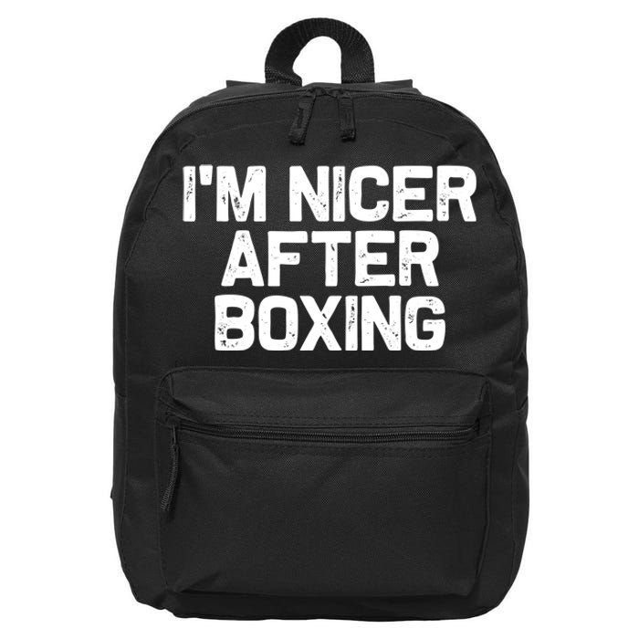 Funny Boxer Boxing Coach IM Nicer After Boxing Cool Gift 16 in Basic Backpack