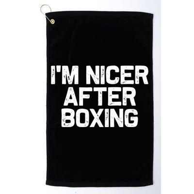 Funny Boxer Boxing Coach IM Nicer After Boxing Cool Gift Golf Towel