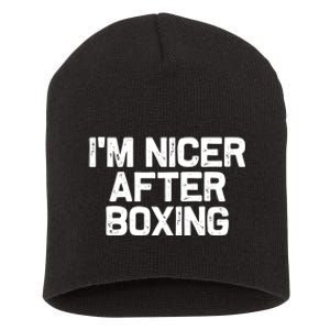 Funny Boxer Boxing Coach IM Nicer After Boxing Cool Gift Short Acrylic Beanie