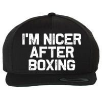 Funny Boxer Boxing Coach IM Nicer After Boxing Cool Gift Wool Snapback Cap