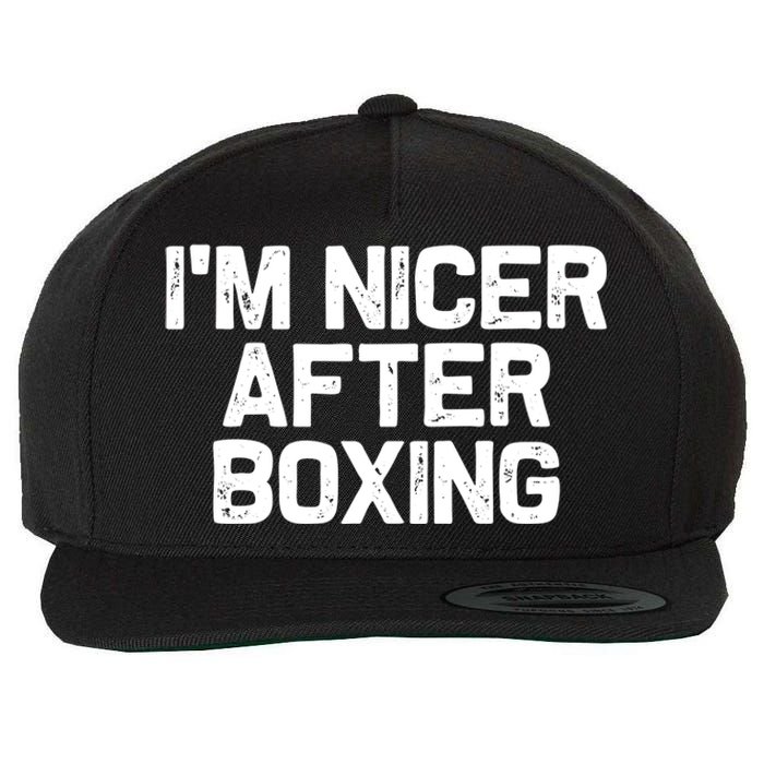 Funny Boxer Boxing Coach IM Nicer After Boxing Cool Gift Wool Snapback Cap