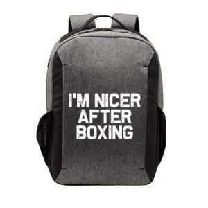 Funny Boxer Boxing Coach IM Nicer After Boxing Cool Gift Vector Backpack