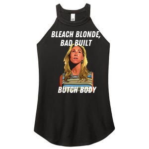 Funny Bleach Blonde Bad Built Butch Body Women's Perfect Tri Rocker Tank