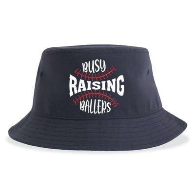 Funny Baseball - Busy Raising Ballers Sustainable Bucket Hat