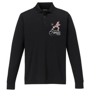 Funny Bigfoot Baseball Seatlle Squatches for Baseball Fan Performance Long Sleeve Polo