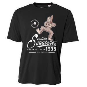 Funny Bigfoot Baseball Seatlle Squatches for Baseball Fan Cooling Performance Crew T-Shirt