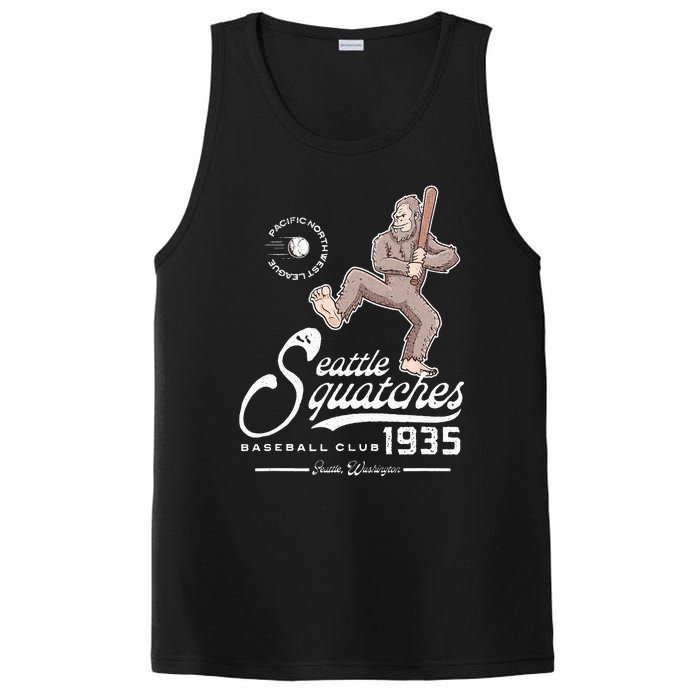 Funny Bigfoot Baseball Seatlle Squatches for Baseball Fan PosiCharge Competitor Tank