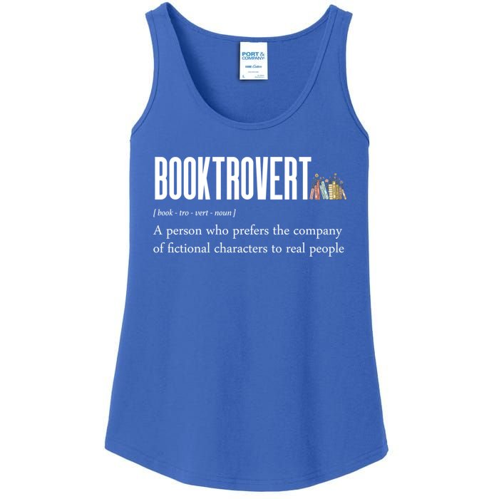 Funny Booktrovert Book Lover Bookish Reading Library Great Gift Ladies Essential Tank