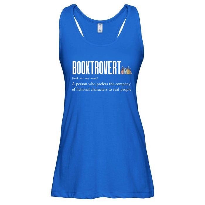 Funny Booktrovert Book Lover Bookish Reading Library Great Gift Ladies Essential Flowy Tank