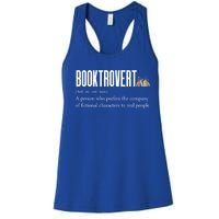 Funny Booktrovert Book Lover Bookish Reading Library Great Gift Women's Racerback Tank