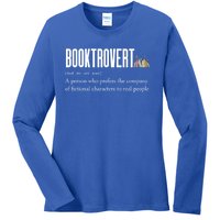 Funny Booktrovert Book Lover Bookish Reading Library Great Gift Ladies Long Sleeve Shirt