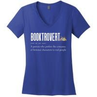 Funny Booktrovert Book Lover Bookish Reading Library Great Gift Women's V-Neck T-Shirt