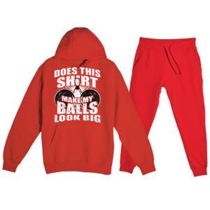 Funny Bowling Ball Gag Gift Bowling Premium Hooded Sweatsuit Set