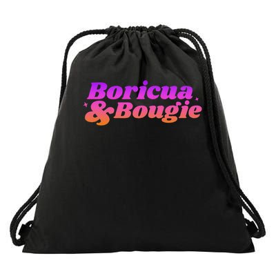 Funny Boricua & Bougie Drawstring Bag