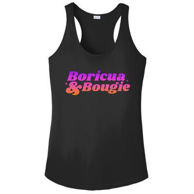 Funny Boricua & Bougie Ladies PosiCharge Competitor Racerback Tank