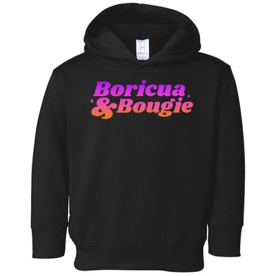 Funny Boricua & Bougie Toddler Hoodie